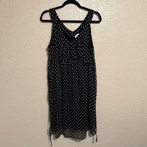 Black Polka Dot Sleeveless Dress